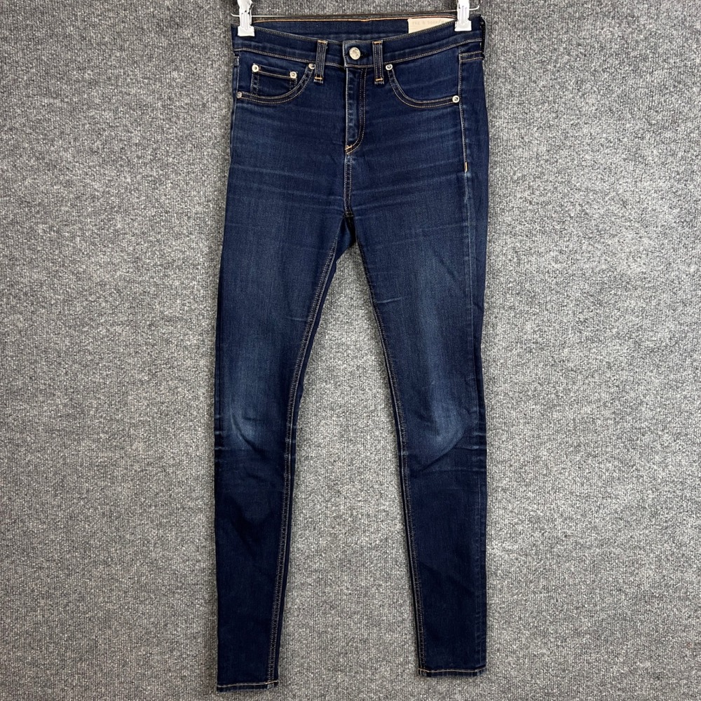 Rag Bone 10 Inch Skinny Jeans Dark Wash High Rise‎ Women's Size 25